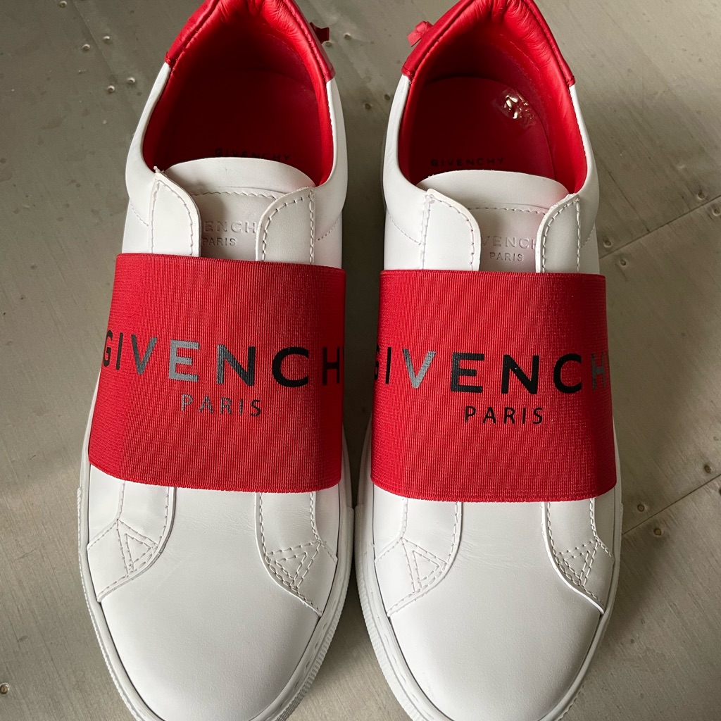 Givenchy Urban Street Sneakers Trainers Flats Sz 37.5 Red White Flats